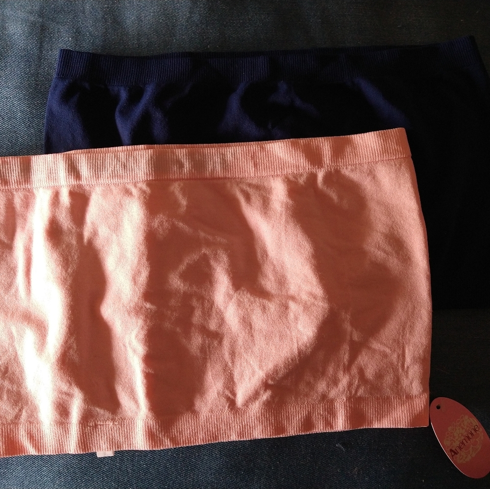 Tube Tops Set of 2, Navy and Pink - one size